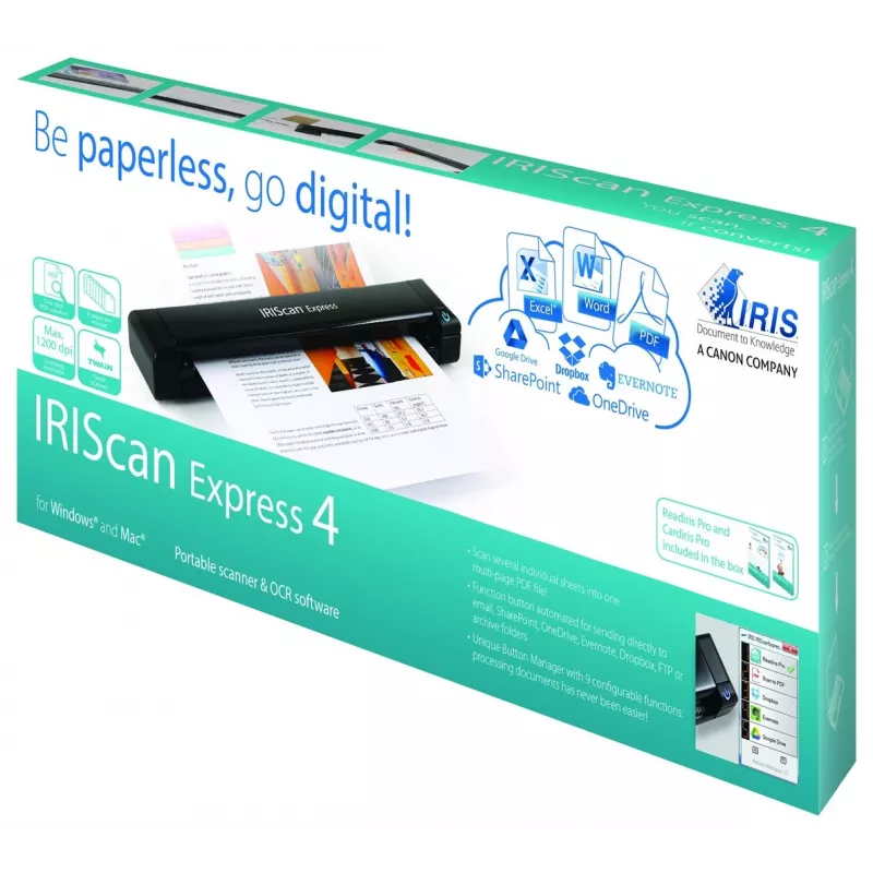 I.R.I.S. IRIScan Express 4 podávací skener 1200 x 1200 DPI A4 čierny