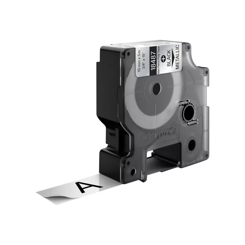 DYMO 19 mm RHINO Permanent Polyester - čierna na sivej - polyester - D1 - Belgicko - box (S0718200)