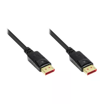 Prepojovací kábel DisplayPort 1.4, 8K / UHD-2 @60 Hz, pozlátené kontakty, CU, čierna, 5 m, Good Connections® (4814-050S)