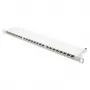 Patch panel 48,30 cm (19) Cat. 6A, 24-portový, 0,5 HE, STP tienený, bez nástrojov otvárateľný, čistobiela (RAL9010), Go (GC-N0143)