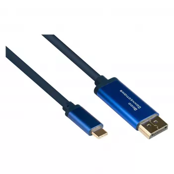 Alcasa 4812-CSF020B 2 m adaptérový kábel USB-C – 2 m – USB Type-C – DisplayPort – konektor samec – konektor samec – rovný (4812-CSF020B)