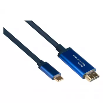 Good Connections GC 4520-CSF010B – adaptérový kábel USB C > HDMI, 4K@60Hz, flexibilný, 1,0 m – Digitálne/Dáta – Digitálne/Zobrazenie/Video