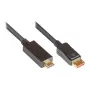 Prepojovací kábel DisplayPort 1.4 na HDMI 2.0, 4K @60Hz, pozlátené kontakty, OFC, čierny, 5 m, Good Connections® (DP14-HDMI5)