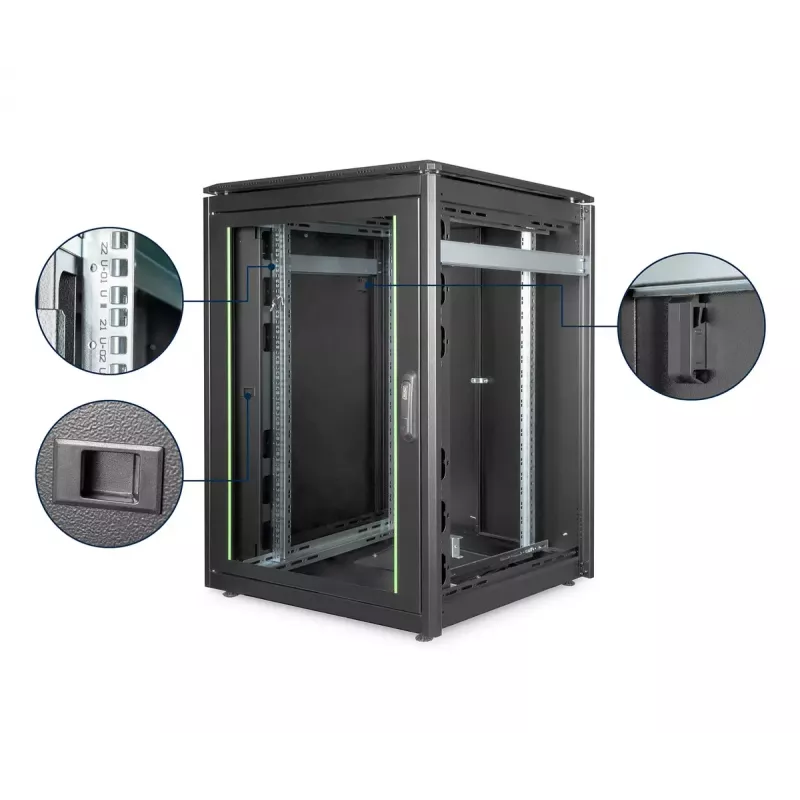 Voľne stojaci rack Digitus ® DN-19 22U-8/8-B-1