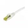 Patch kábel RJ45, CAT6A 500MHz, 5 m, biely, S-STP(S/FTP), TPE/LSZH(Ultraflex), AWG26, s Cat.7 káblom, Synergy 21 (S217635)