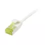 Patch kábel RJ45, CAT6A 500 MHz, 5 m, biely, U/FTP, Slimline okrúhly kábel d=3,8 mm, TPE/LSZH (Superflex), AWG32, s Cat.7 káblom, Synergy 21 (S217327V3)