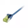 Synergy 21 patch kábel RJ45 CAT6A 500 MHz 3 m modrý U/FTP Slimline okrúhly d 3,8 mm – sieťový – CAT-7 kábel/RJ45 konektor samec