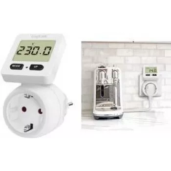 LogiLink merač spotreby energie displej otočný o 180° biely