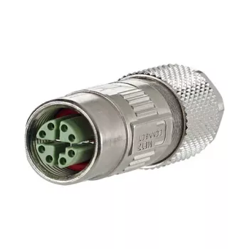 METZ CONNECT MMF881A315. Konektor: M12, farba produktu: strieborná, štandard kábla: Cat6a (MMF881A315)