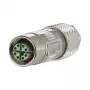 METZ CONNECT MMF881A315. Konektor: M12, farba produktu: strieborný, štandard kábla: Cat6a (MMF881A315)