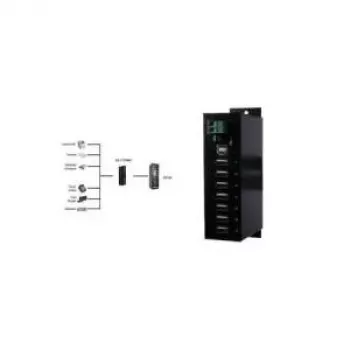 USB hub EXSYS 7-port 480 Mbit/s čierny