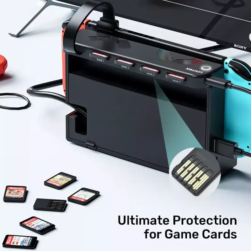 Unitek G1002D 4-slotová čítačka herných kariet pre Nintendo Switch