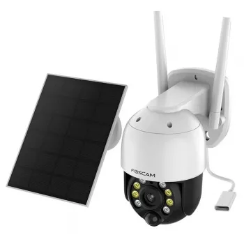 IP bezpečnostná kamera Foscam B4 Dome 4 MP (2560×1440), WLAN 2,4 GHz, IP65, solár + batéria 5000 mAh, otáčanie 355°, nakláňanie 90°