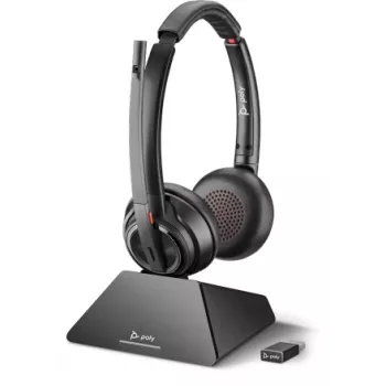 HP Poly Poly Savi 8220 UC – Standard – headsetový systém – on-ear – DECT 6.0 – bezdrôtový (209215-02)
