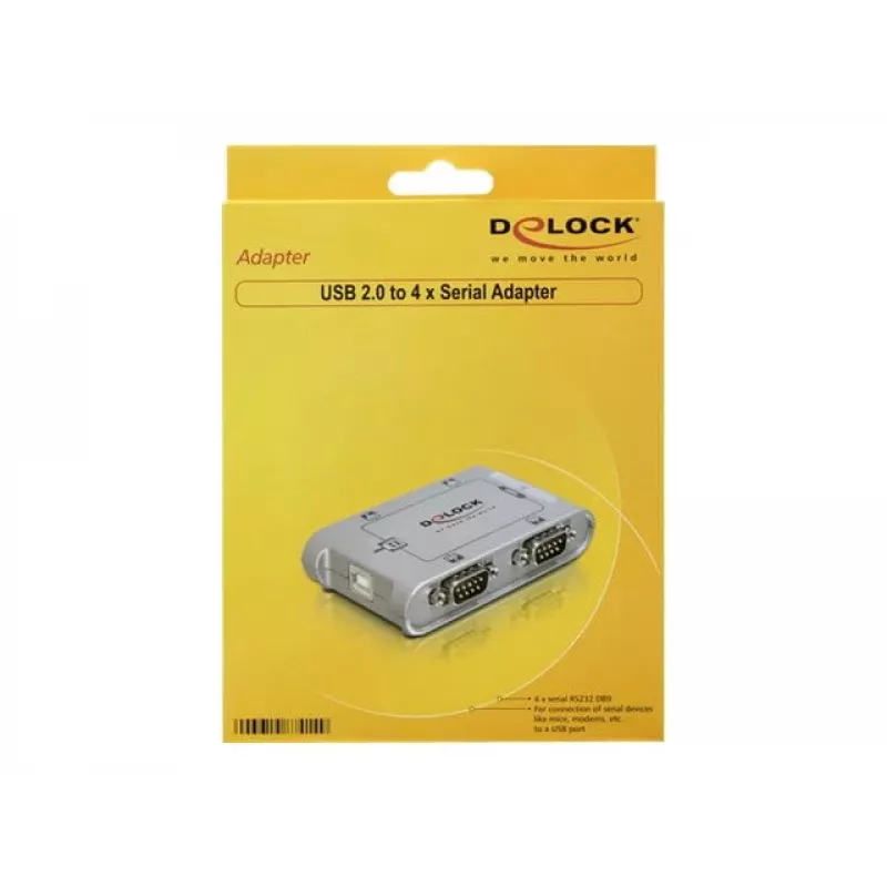 DeLOCK 87414 USB 2.0 na 4-port RS-232 sériový adaptér