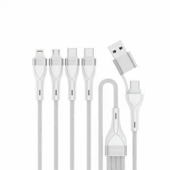 4smarts 541024 USB kábel 1,2 m USB A/USB C USB C/Micro USB-A/Lightning biela (541024)