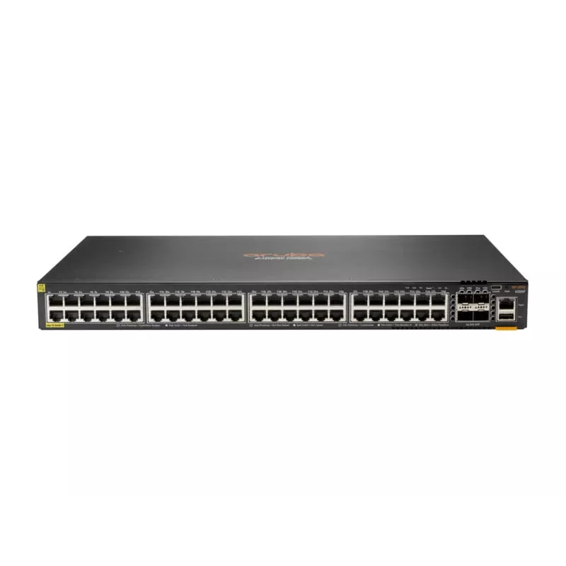 HPE Aruba 6300F - switch - L3 - managed - 48 x 10/100/1000 (PoE+) + 4 x 50 Gigabit Ethernet SFP56 - racková montáž - PoE+ - TAA-konformný