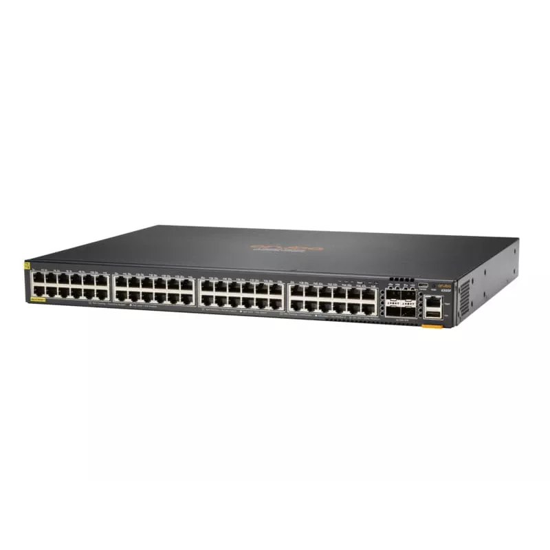 HPE Aruba 6300F - switch - L3 - managed - 48 x 10/100/1000 (PoE+) + 4 x 50 Gigabit Ethernet SFP56 - racková montáž - PoE+ - TAA-konformný