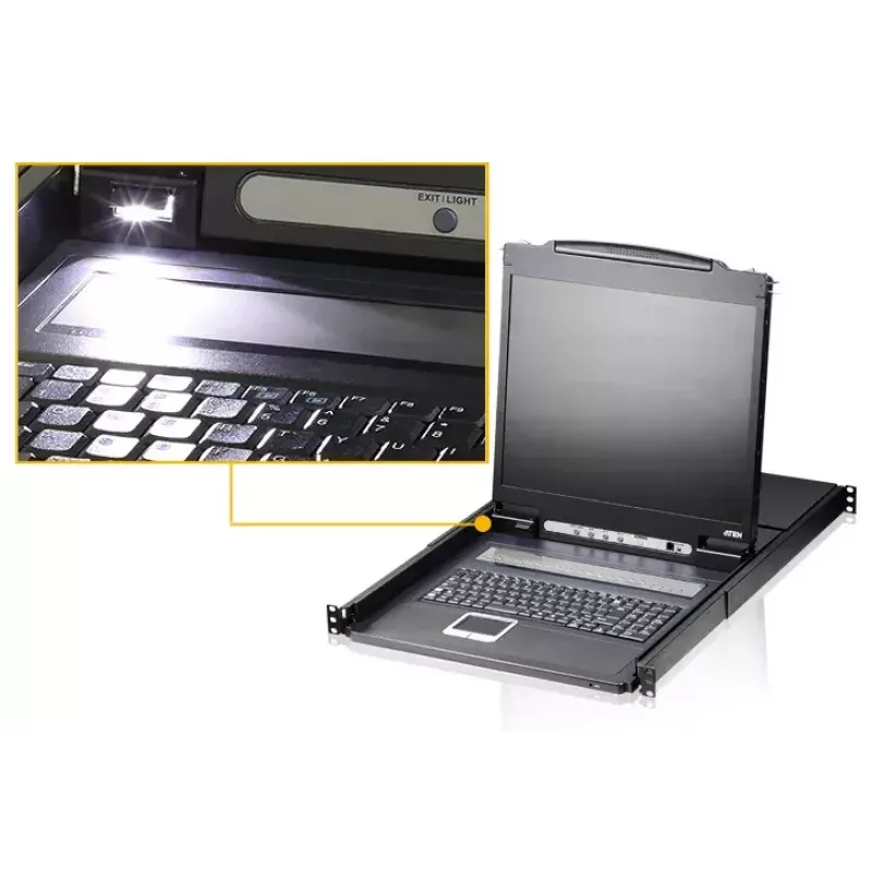 KVM switch ATEN CL1308N racková montáž čierna