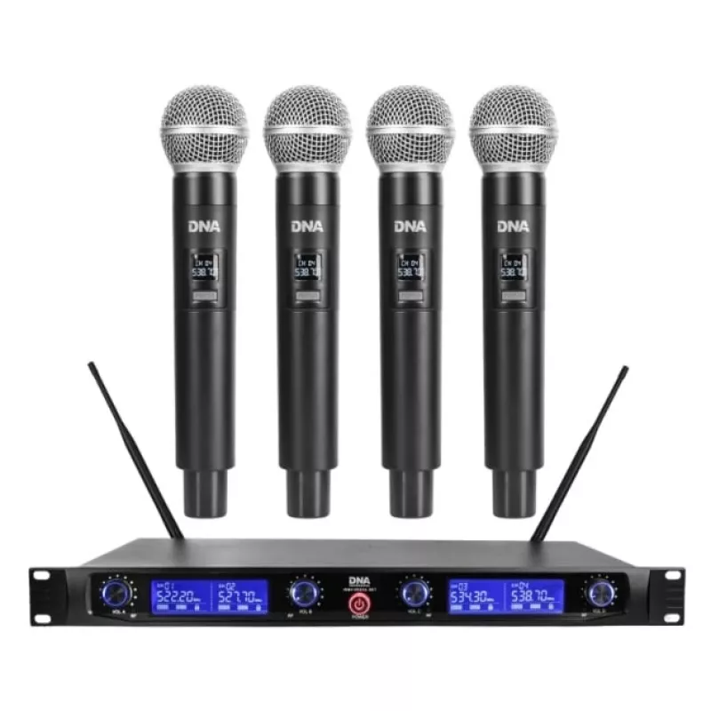 DNA WM4 Vocal Set - sada (bezdrôtový mikrofón, 4x ručný vysielač, UHF zvukový systém)