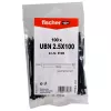 Viazacia páska na káble Fischer 87488 nylon čierna 100 kusov 100 mm 2,5 mm