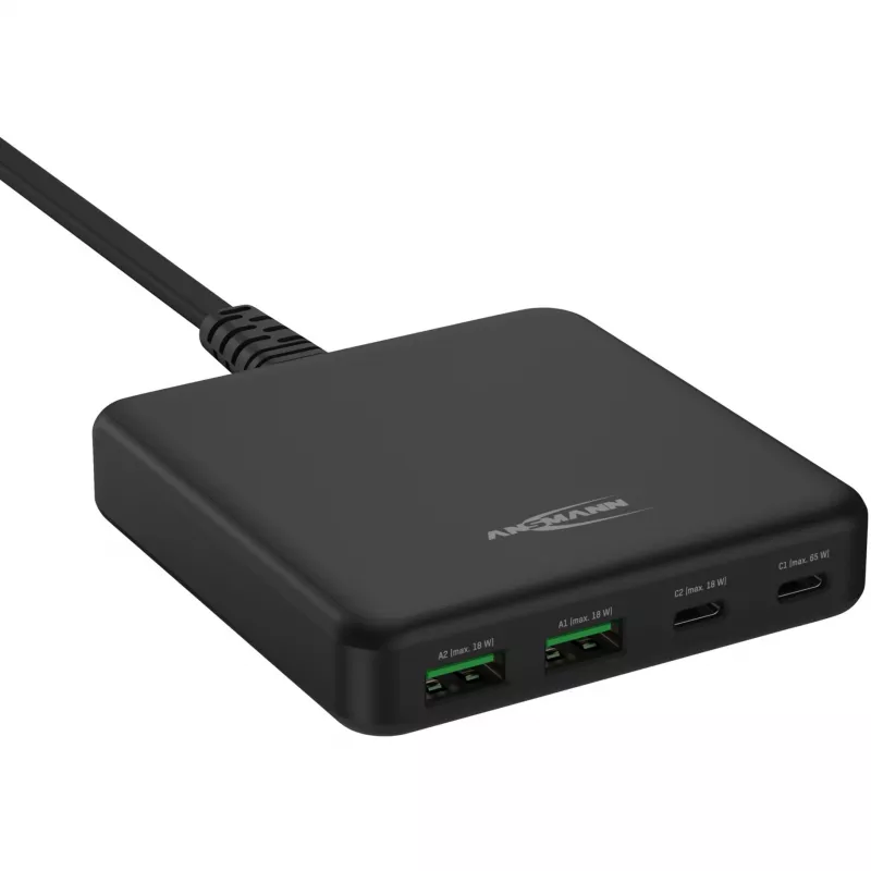 USB nabíjačka Desktop Charger DC465PD (čierna, 65 Watt, PD, Quick Charge 3.0)