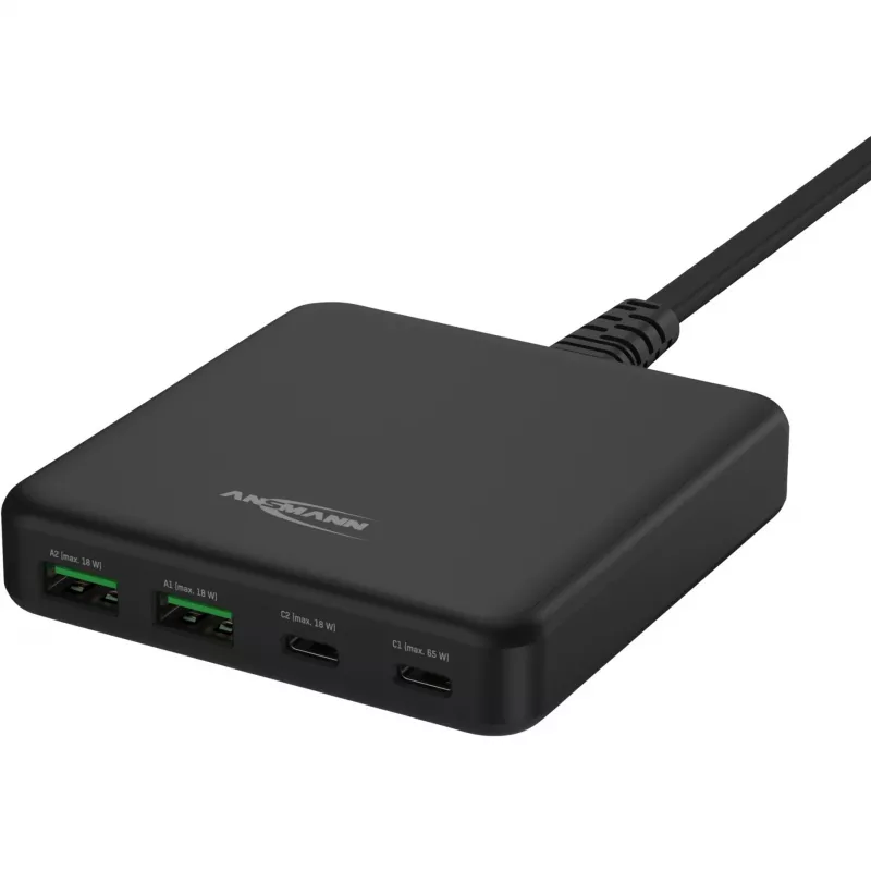 USB nabíjačka Desktop Charger DC465PD (čierna, 65 Watt, PD, Quick Charge 3.0)