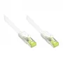 RJ45 patch kábel s Cat.7 surovým káblom a ochranou páčky (RNS®), S/FTP, PiMF, bezhalogénový, 600MHz, OFC, biely, 60m, Good Connections® (8070R-600W)