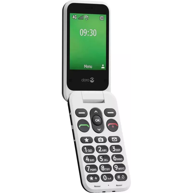 Feature telefón Doro Leva E30 2,8 palca 1150 mAh čierny biely