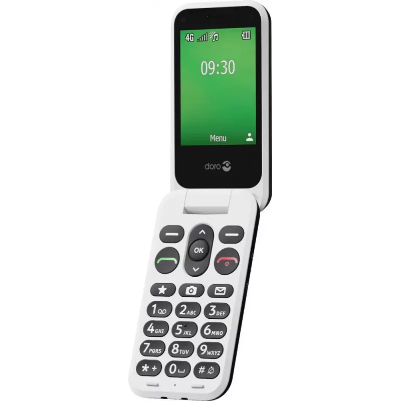 Feature telefón Doro Leva E30 2,8 palca 1150 mAh čierny biely