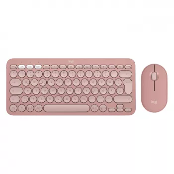 Logitech Pebble 2 Combo klávesnica myš vrátane univerzálny RF Wireless + Bluetooth QWERTZ nemecká ružová (920-012205)