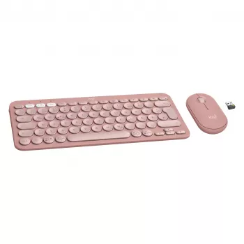 Logitech Pebble 2 Combo klávesnica myš vrátane univerzálny RF Wireless + Bluetooth QWERTZ nemecká ružová (920-012205)