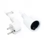 Predlžovací kábel ochranný kontakt konektor samec-samec Typ E+F (CEE 7/7, zahnutý) na konektor samica Typ F (CEE 7/3, rovný), biely, 1,50 mm², 2 m, Good Connections® (P0102-W020)