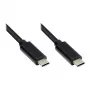 Nabíjací a dátový kábel USB 3.1 (Gen.1), USB-C™ konektor samec obojstranne použiteľný, CU, čierny, 1,5m, Good Connections® (GC-M0114)