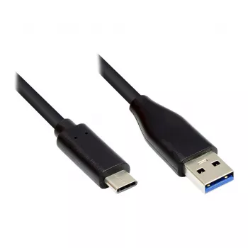 Good Connections GC-M0126 - 0,5 m - USB C - USB A - USB 3.2 Gen 1 (3.1 Gen 1) - 5000 Mbit/s - čierna