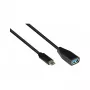 Good Connections 2811-OTG - 0,1 m - USB C - USB A - USB 3.2 Gen 1 (3.1 Gen 1) - 5000 Mbit/s - čierna