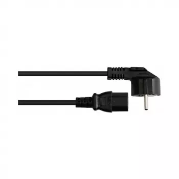 Napájací kábel ochranný kontakt konektor samec typ E+F (CEE 7/7, zahnutý) na C13 (rovný), čierny, 1,50 mm², 7,5 (P0130-S075)
