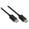DisplayPort 2.0 kábel, 54 Gbit/s, UHBR 13.5, 4K @240Hz / 8K @60Hz, medený vodič, čierna, 2m, Good C (DP20-020)
