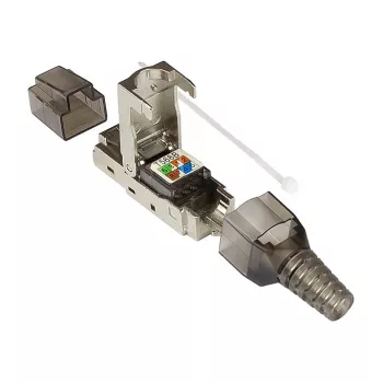 Good Connections GC-N0147 - RJ-45 - čierna - strieborná - transparentná - konektor samec - rovný - Cat6a - S/UTP (STP)