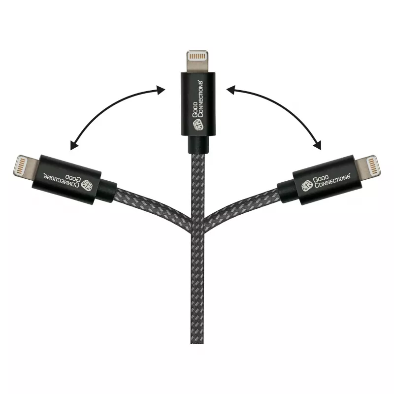 Good Connections USB 2.0 nabíjací a dátový kábel pre iPhone/iPad/iPod USB-A samec na Lightning - kvalitne spracovaný a oficiálne od Apple ze