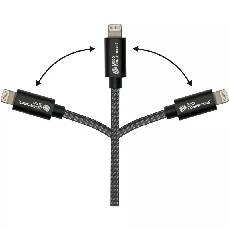 Good Connections USB 2.0 nabíjací a dátový kábel pre iPhone/iPad/iPod USB-A samec na Lightning - kvalitne spracovaný a oficiálne od Apple ze