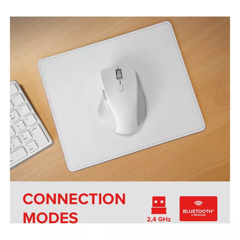 Speedlink LIBERA nabíjateľná bezdrôtová Bluetooth tichá myš biela