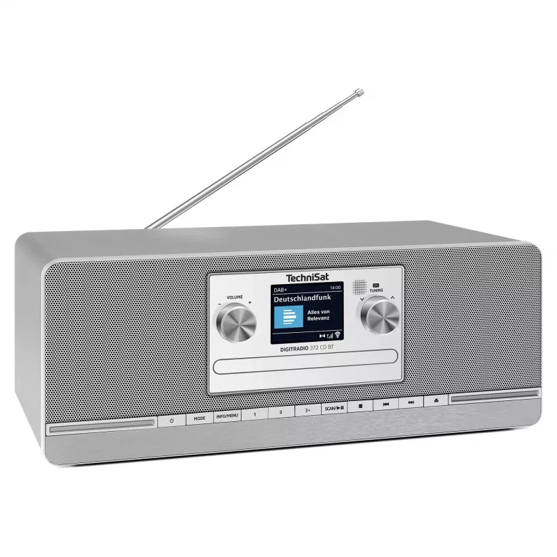 TechniSat DIGITRADIO 372 CD BT kuchynské rádio analógové a digitálne antracitové, strieborné