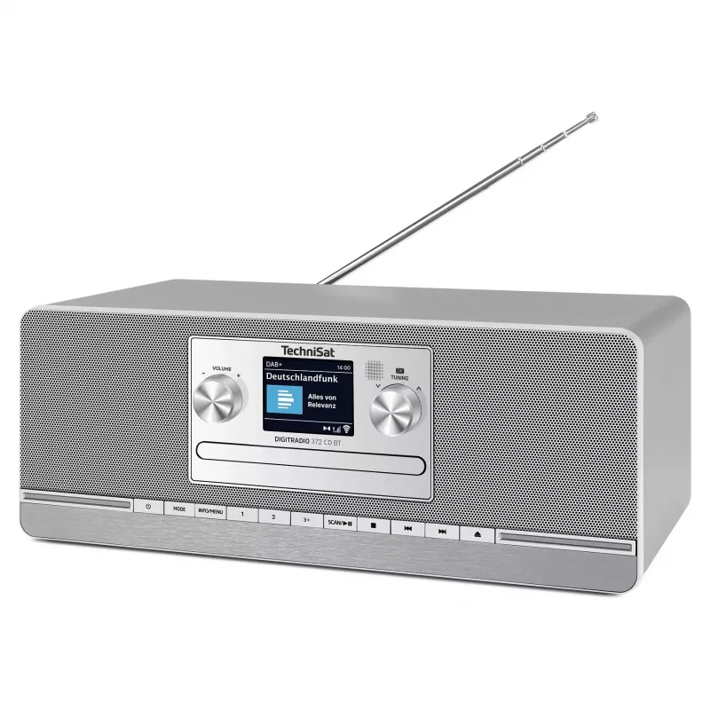 TechniSat DIGITRADIO 372 CD BT kuchynské rádio analógové a digitálne antracitové, strieborné
