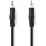 Nedis stereo audio kábel | 3,5 mm konektor | 3,5 mm konektor – niklovaný | 1,00 m | okrúhly | čierny | box