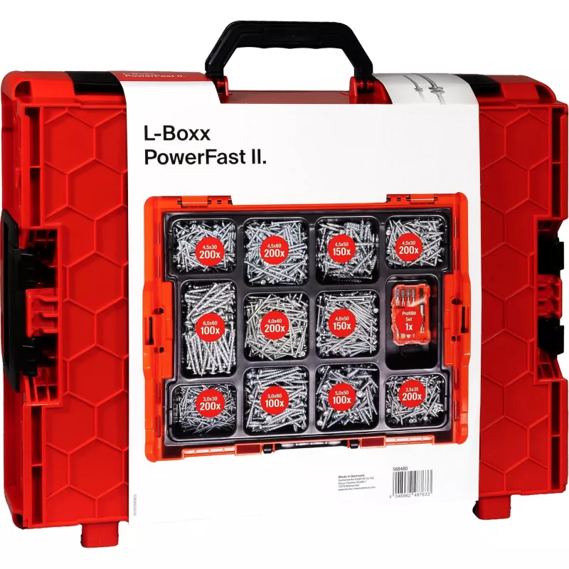Fischer PowerFast II L-BOXX PanHead sada skrutiek (568480)