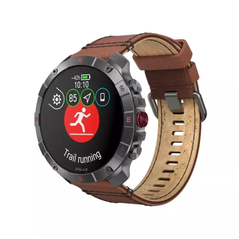 Polar Grit X2 Pro Titan outdoorové športové hodinky, M/L, koža jesenné farby (900110288)
