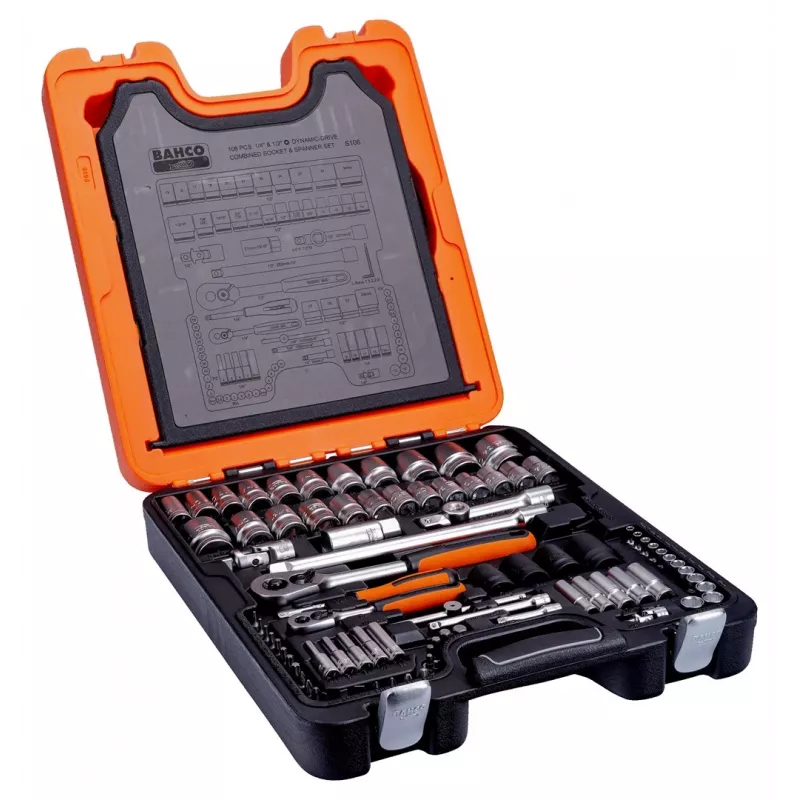 Bahco S106 sada nástrčných kľúčov, 1/4" a 1/2", 430 mm