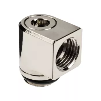 EK Water Blocks EK-Torque Micro adaptér 90 stupňov G1/4 palca samec na G1/4 palca samica - otočný, nikel
