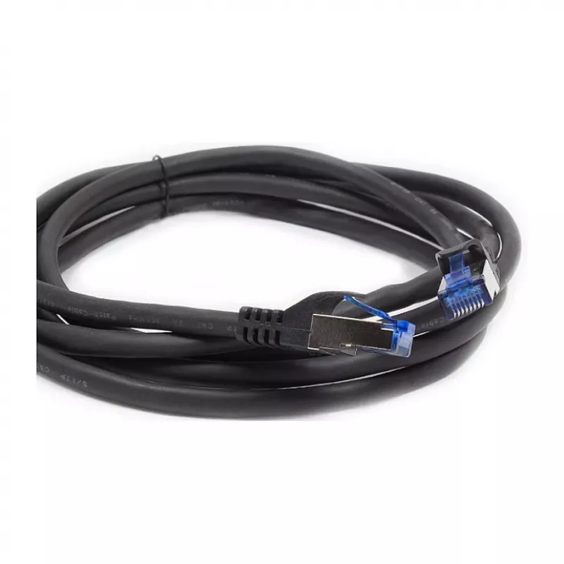 Alcasa 8060-SF100S sieťový kábel 10 m Cat6a S/FTP (S-STP) čierny (8060-SF100S)